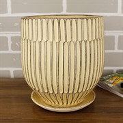 Горшок РИТМ 5,5л овал охра 20см - фото 61920