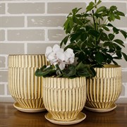 Горшок РИТМ 5,5л овал охра 20см - фото 61921