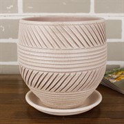 Горшок СТРАЙП 2,5л овал капучино 15см - фото 61923