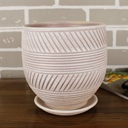 Горшок СТРАЙП 3,5л овал капучино 18см - фото 61925