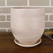 Горшок СТРАЙП 5,5л овал капучино 20см - фото 61927