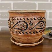 Горшок УЮТ бежевый 20см - фото 61938