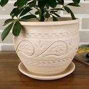 Горшок УЮТ белый 20см - фото 61942