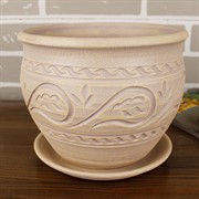 Горшок УЮТ белый 20см - фото 61943