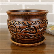 Горшок УЮТ шоколадный 16см - фото 61945