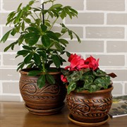 Горшок УЮТ шоколадный 20см - фото 61948