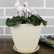 Горшок ВИНИЛ 2л бутон беж 15см - фото 61954