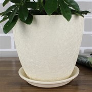 Горшок ВИНИЛ 3,8л бутон беж 18см - фото 61957