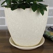 Горшок ВИНИЛ 5,4л бутон беж 21см - фото 61959