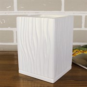 Горшок Волна 1,4л высокий белый 12х12/17см - фото 61963