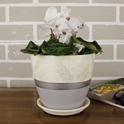 Набор горшков РОСПИСЬ бутон дижон желтый 4шт - фото 61978