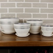 Набор горшков РОСПИСЬ венеция меандр 4шт - фото 61981