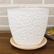 Горшок БУТОН 2,15л манго белый 17см - фото 62019