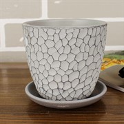 Горшок БУТОН 0,7л манго светло-серый 11см - фото 62022