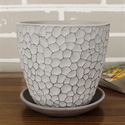 Горшок БУТОН 1,3л манго светло-серый 14см - фото 62024