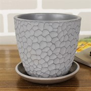 Горшок БУТОН 0,7л манго серый 11см - фото 62029