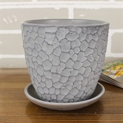 Горшок БУТОН 1,3л манго серый 14см - фото 62031
