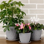 Горшок БУТОН 2,15л манго серый 17см - фото 62034