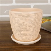 Горшок КРОКУС 0,34л гнездо бежевый 9см - фото 62036