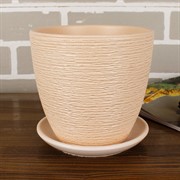 Горшок КРОКУС 1,4л гнездо бежевый 15см - фото 62038