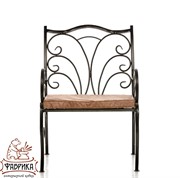 Кресло кованое черное с мягким сиденьем 303-30 - фото 6203