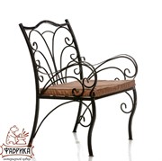 Кресло кованое черное с мягким сиденьем 303-30 - фото 6204