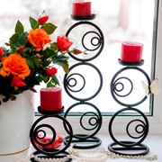 Подсвечник под одну свечу кованый 607-17-B - фото 62113