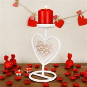 Подсвечник Сердце настольный на одну свечу металл 607-025 - фото 62144