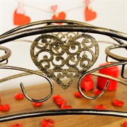 Подставка под 2 кашпо на подоконник чёрно-золотая металл 140-982BG - фото 62155