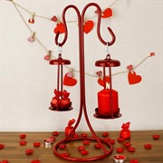 Подсвечник настольный кованый на две свечи 606-02-R - фото 62166