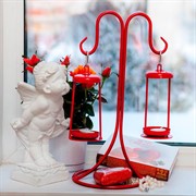 Подсвечник настольный кованый на две свечи 606-02-R - фото 62169