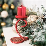 Подсвечник Сердце настольный на 1 свечу красный 607-019R - фото 62178