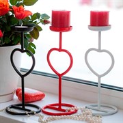 Подсвечник кованый на одну свечу красный 607-11-R - фото 62185