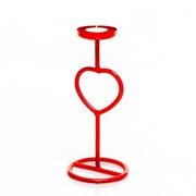 Подсвечник кованый на одну свечу красный 607-11-R - фото 62187