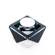 Подсвечник для одной свечи низкий чёрный металл 730-002B - фото 62213