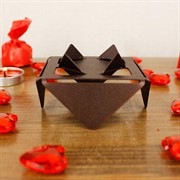 Подсвечник коричневый низкий на 1 свечу 730-002Br - фото 62218