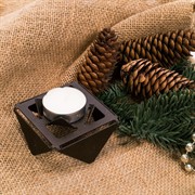 Подсвечник коричневый низкий на 1 свечу 730-002Br - фото 62221