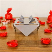 Подсвечник для одной свечи серебро металл 730-002S - фото 62229