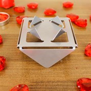 Подсвечник для одной свечи серебро металл 730-002S - фото 62230