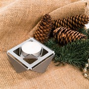 Подсвечник для одной свечи серебро металл 730-002S - фото 62232