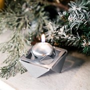 Подсвечник для одной свечи серебро металл 730-002S - фото 62234