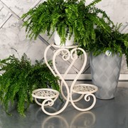 Подставка под цветы напольная на 3 горшка металл белая 401-019I - фото 62260