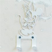 Крючок настенный для детских вещей металлический Минни Маус 702-012W - фото 62268