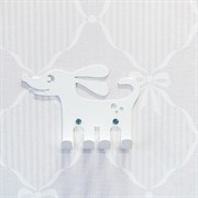 Крючок настенный для детских вещей металлический Щенок 702-019W - фото 62272