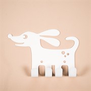 Крючок настенный для детских вещей металлический Щенок 702-019W - фото 62273