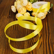 Лента атлас 15мм х 25 м К лимонный - фото 62334