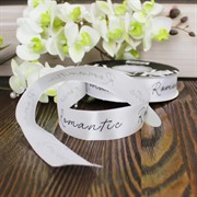 Лента полиэстер Романтик 25мм х 35ярд белый - фото 62346