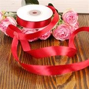 Лента атлас 15мм х 25 м К бордовая - фото 62380