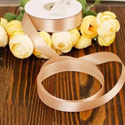 Лента атлас 15мм х 25 м К ванильный - фото 62386