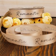 Лента полиэстер Романтик 25мм х 35ярд бежевый - фото 62401